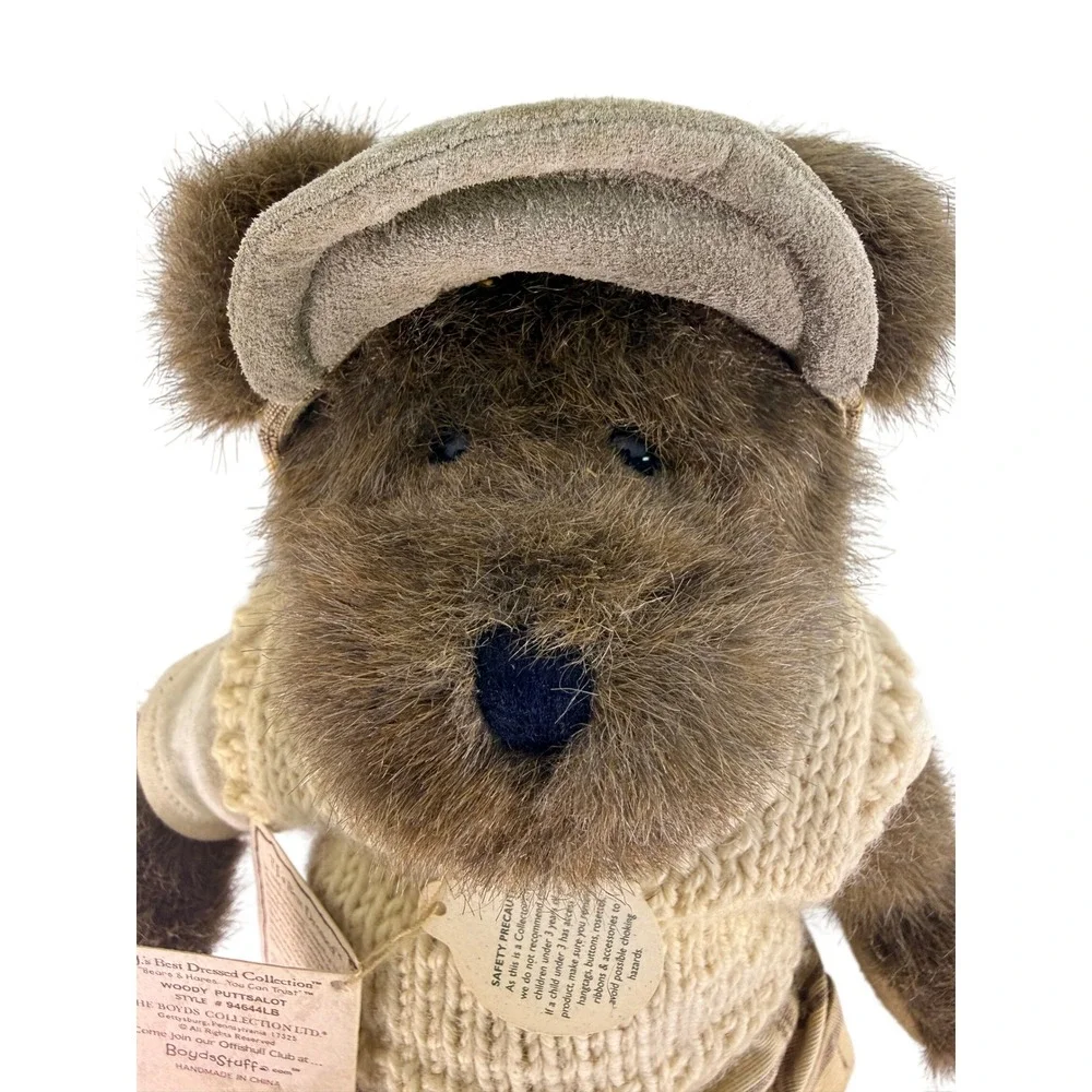 Boyds Bear Woody Puttsalot Longaberger 1992 Limited Edition Golf Plush 10